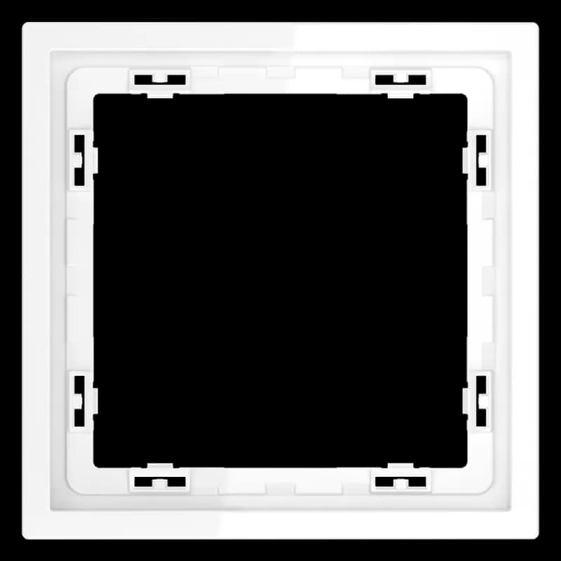 Рамка пластиковая VOLTUM S70 на 1 пост, (белый глянцевый)