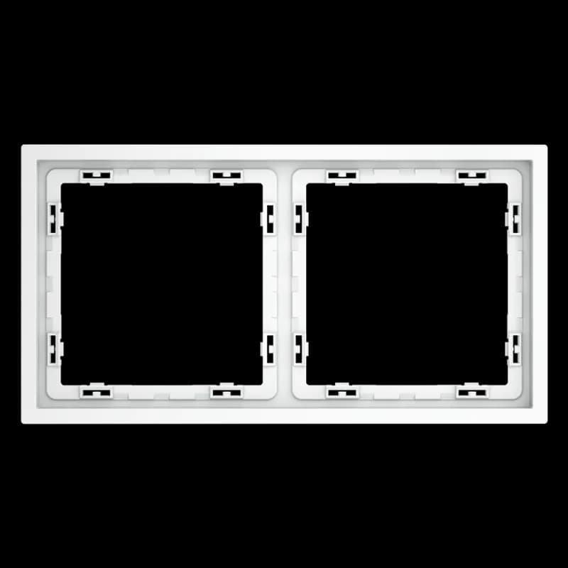 Рамка пластиковая VOLTUM S70 на 2 поста, (белый матовый)