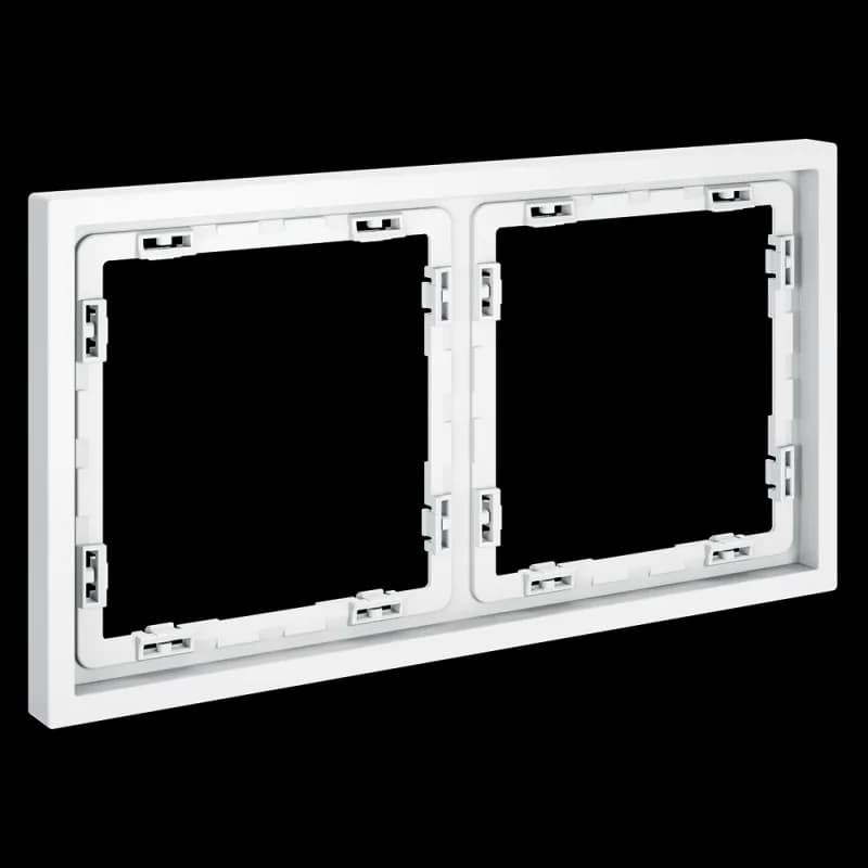 Рамка пластиковая VOLTUM S70 на 2 поста, (белый матовый)