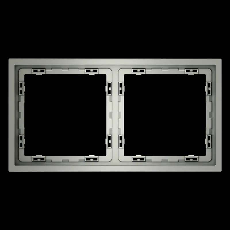 Рамка пластиковая VOLTUM S70 на 2 поста, (сталь)