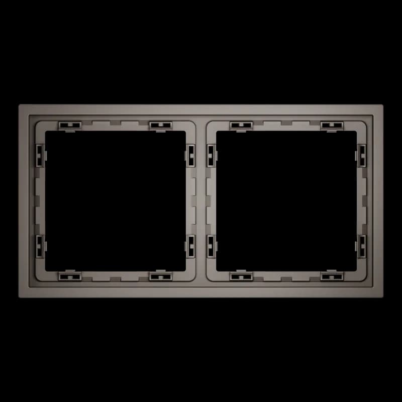 Рамка пластиковая VOLTUM S70 на 2 пост, (капучино)