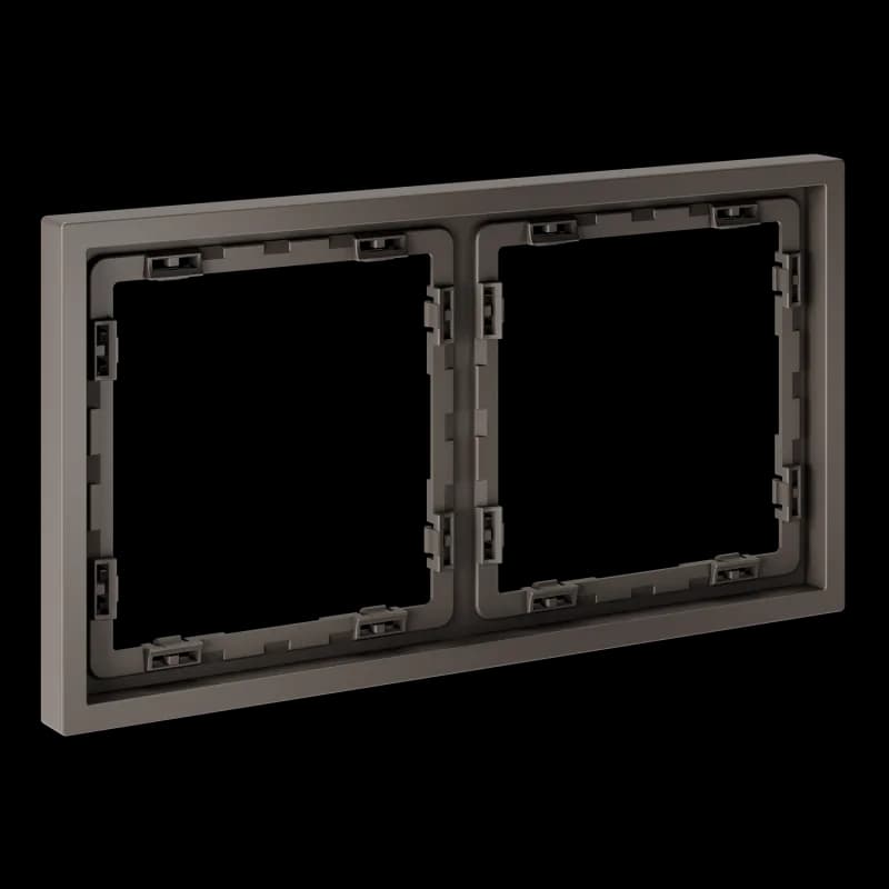 Рамка пластиковая VOLTUM S70 на 2 пост, (капучино)