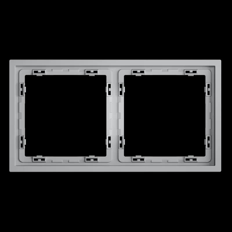 Рамка пластиковая VOLTUM S70 на 2 поста, (серый)