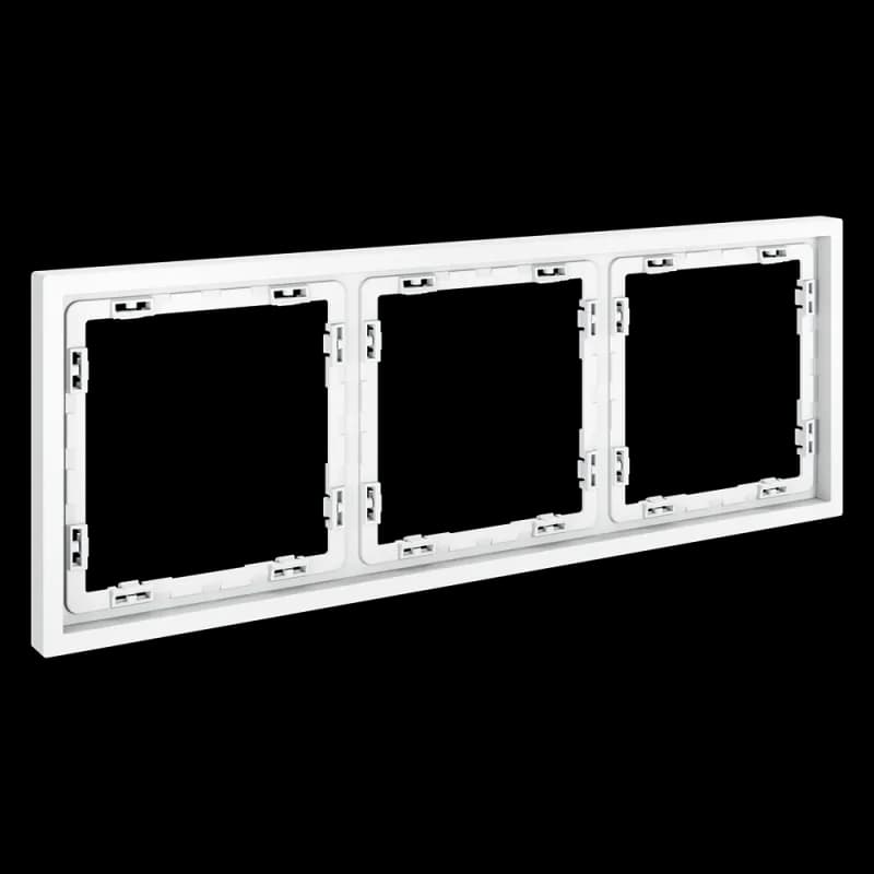 Рамка пластиковая VOLTUM S70 на 3 поста, (белый матовый)
