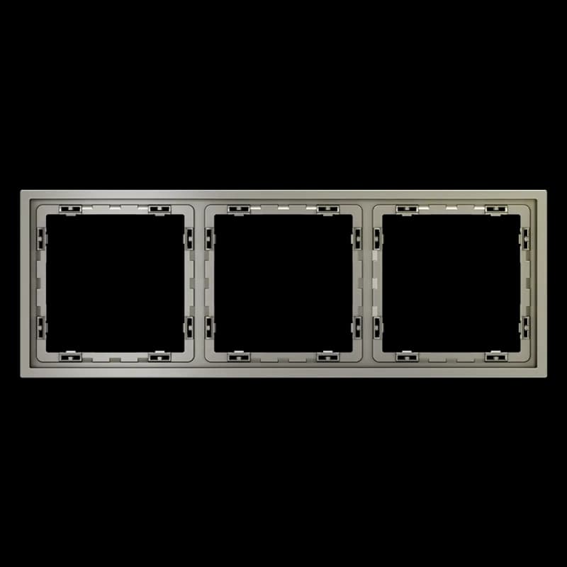 Рамка пластиковая VOLTUM S70 на 3 поста, (шелк)