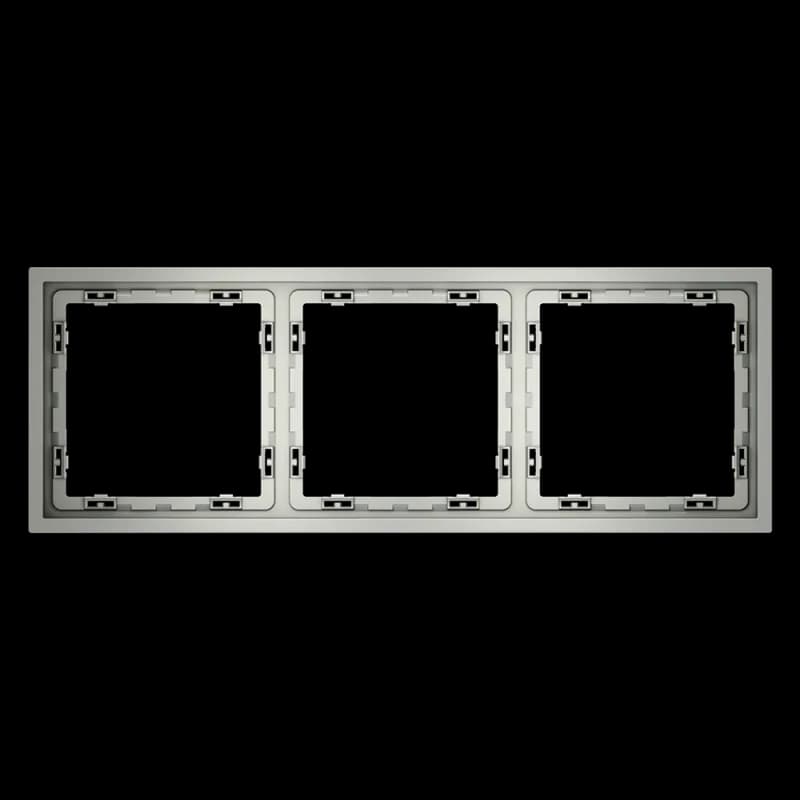 Рамка пластиковая VOLTUM S70 на 3 поста, (сталь)