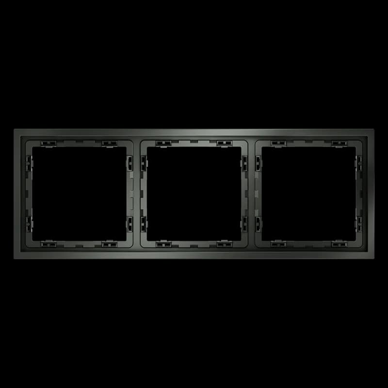 Рамка пластиковая VOLTUM S70 на 3 поста, (титан)