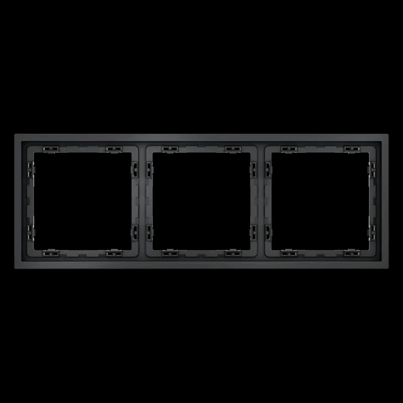 Рамка пластиковая VOLTUM S70 на 3 поста, (графит)