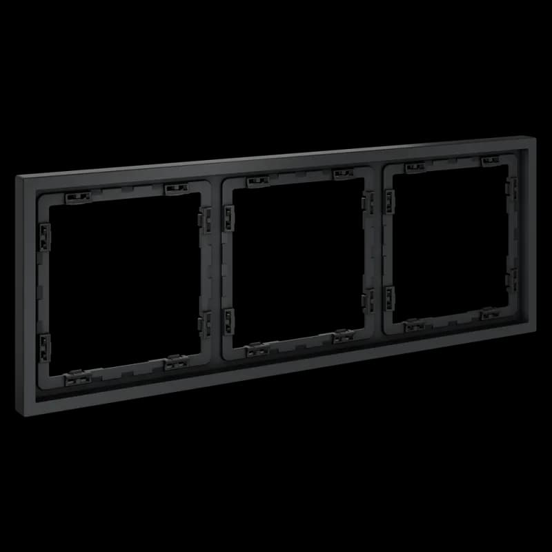 Рамка пластиковая VOLTUM S70 на 3 поста, (графит)