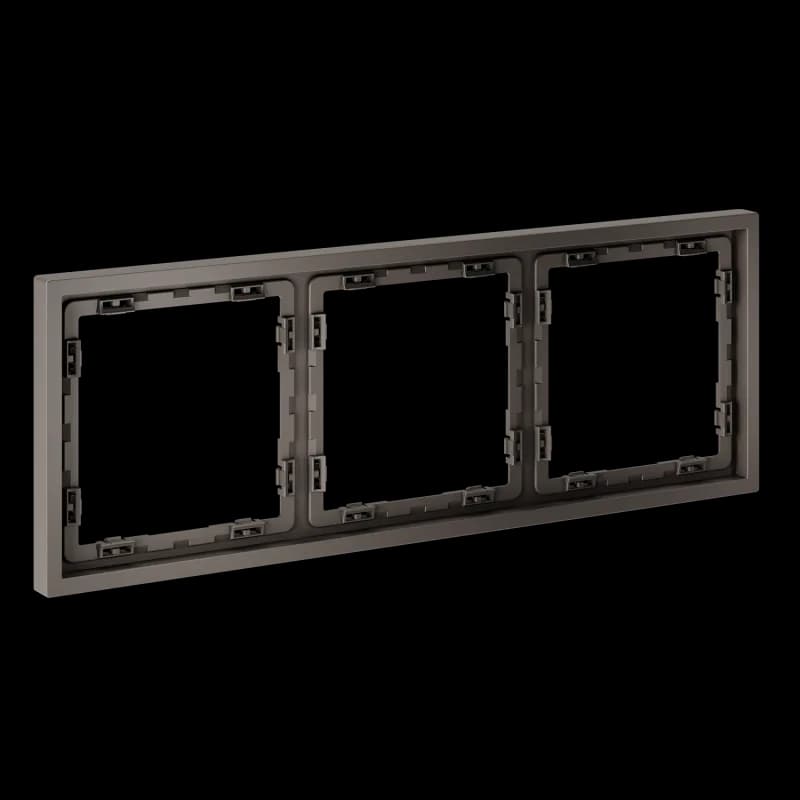 Рамка пластиковая VOLTUM S70 на 3 пост, (капучино)