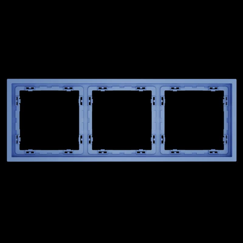 Рамка пластиковая VOLTUM S70 на 3 поста, (деним)