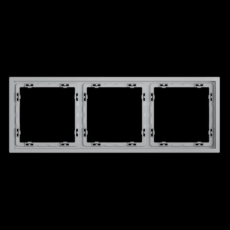 Рамка пластиковая VOLTUM S70 на 3 поста, (серый)