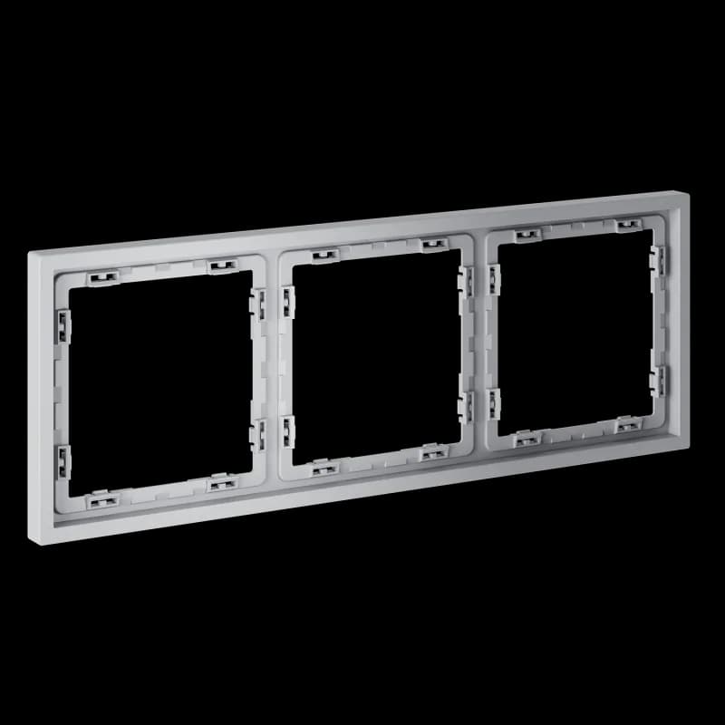 Рамка пластиковая VOLTUM S70 на 3 поста, (серый)