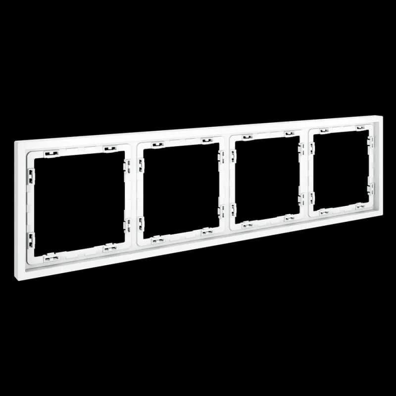 Рамка пластиковая VOLTUM S70 на 4 поста, (белый матовый)