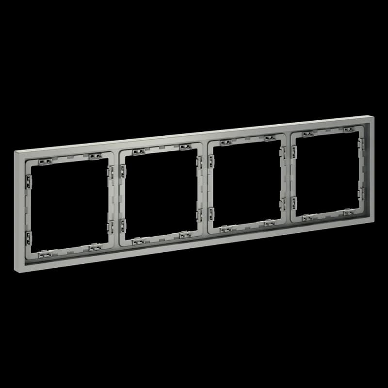 Рамка пластиковая VOLTUM S70 на 4 поста, (сталь)