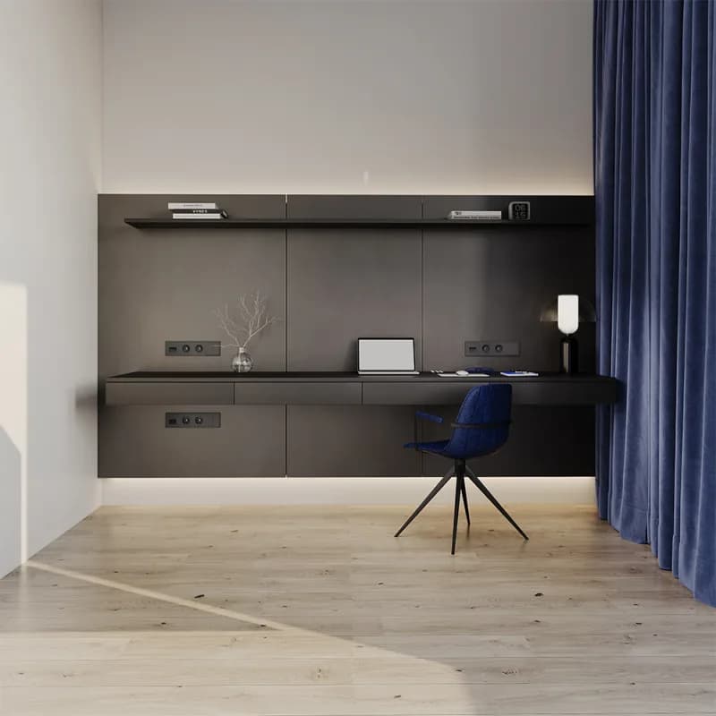 Рамка пластиковая VOLTUM S70 на 4 поста, (графит)