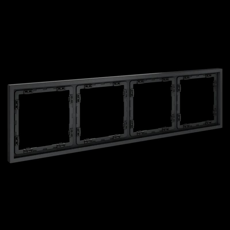 Рамка пластиковая VOLTUM S70 на 4 поста, (графит)