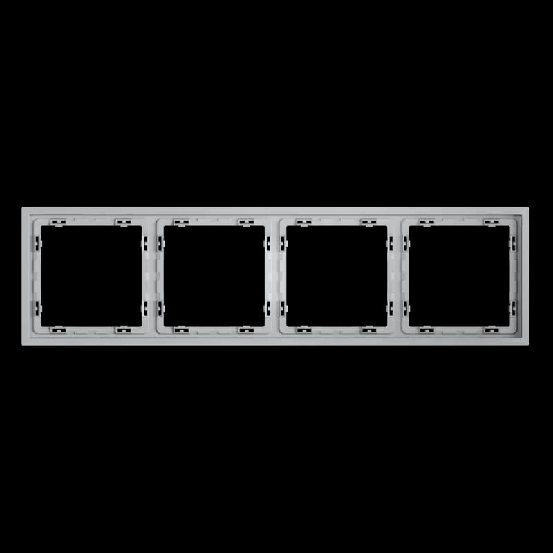 Рамка пластиковая VOLTUM S70 на 4 поста, (серый)