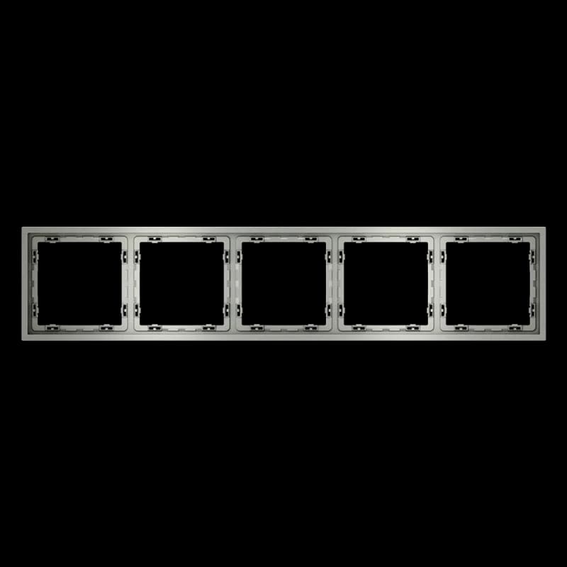 Рамка пластиковая VOLTUM S70 на 5 постов, (сталь)