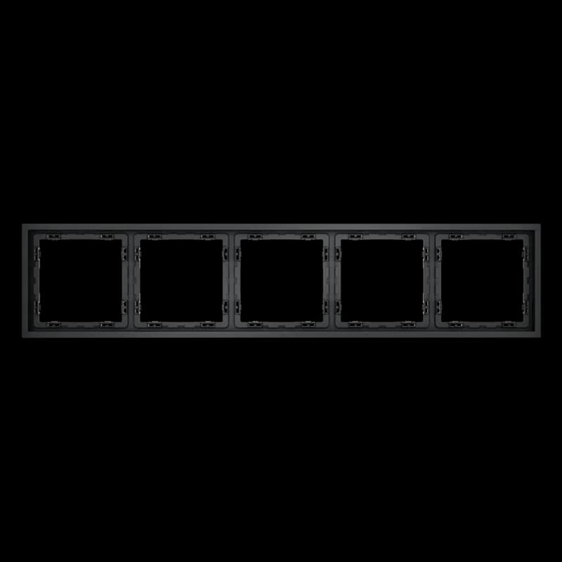 Рамка пластиковая VOLTUM S70 на 5 постов, (графит)