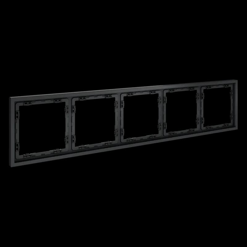 Рамка пластиковая VOLTUM S70 на 5 постов, (графит)