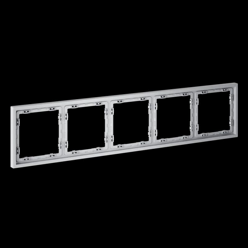 Рамка пластиковая VOLTUM S70 на 5 постов, (серый)