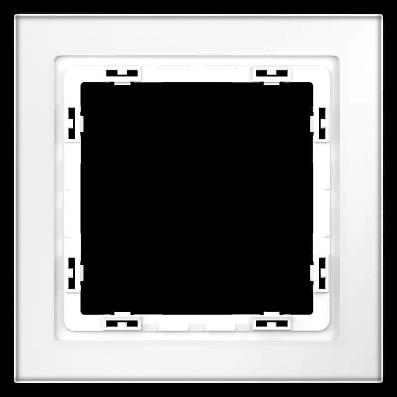 Рамка стеклянная VOLTUM S70 на 1 пост, (белый,матовый,стекло)