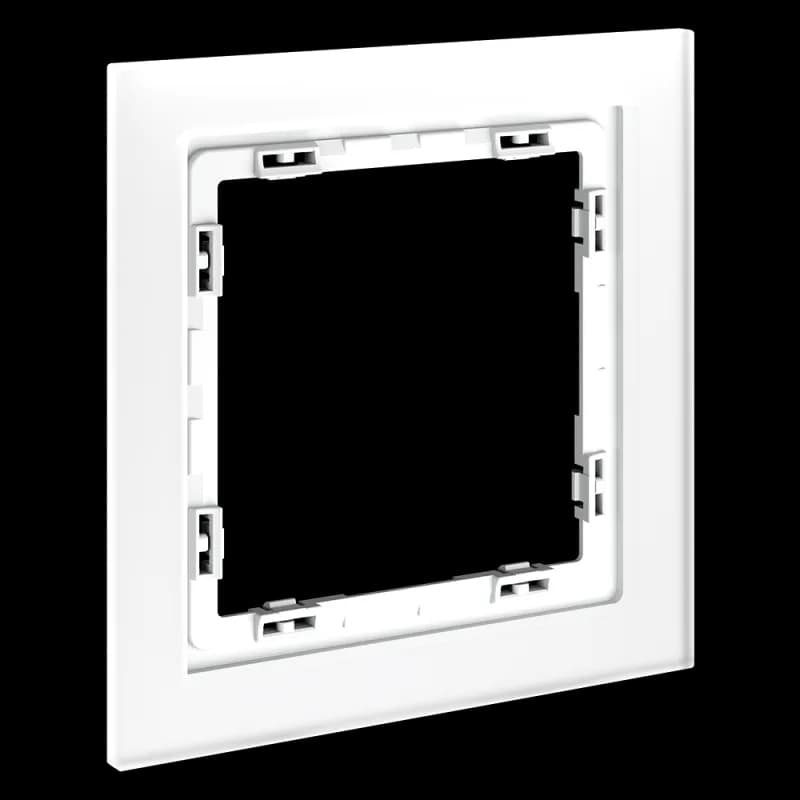 Рамка стеклянная VOLTUM S70 на 1 пост, (белый,матовый,стекло)