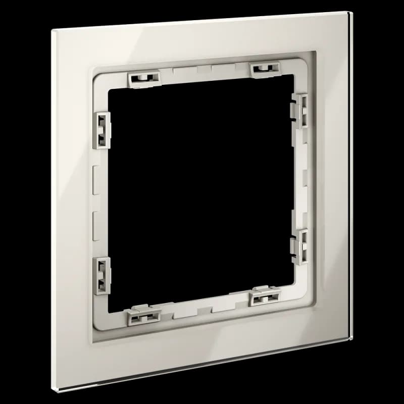 Рамка стеклянная VOLTUM S70 на 1 пост, (кашемир, стекло)