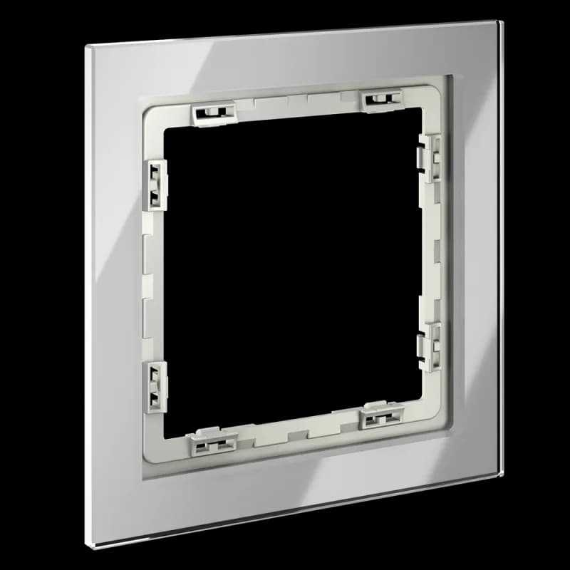 Рамка стеклянная VOLTUM S70 на 1 пост, (сталь, стекло)