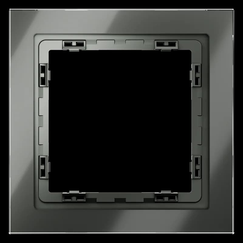 Рамка стеклянная VOLTUM S70 на 1 пост, (титан, стекло)