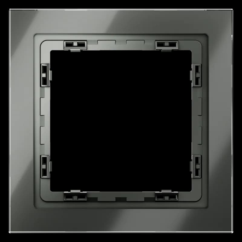 Рамка стеклянная VOLTUM S70 на 1 пост, (титан, стекло)