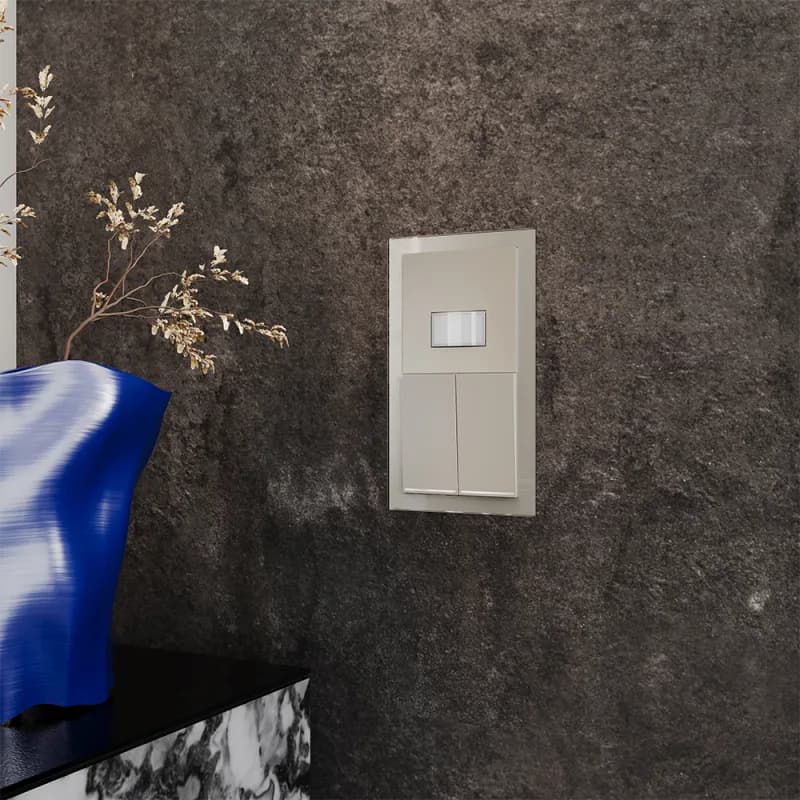 Рамка стеклянная VOLTUM S70 на 2 поста, (шелк, стекло)