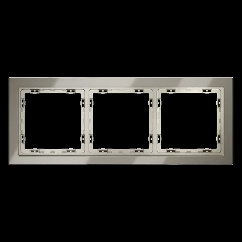 Рамка стеклянная VOLTUM S70 на 3 поста, (шелк, стекло)