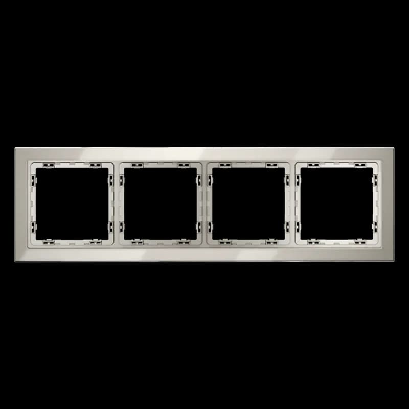 Рамка стеклянная VOLTUM S70 на 4 поста, (кашемир, стекло)