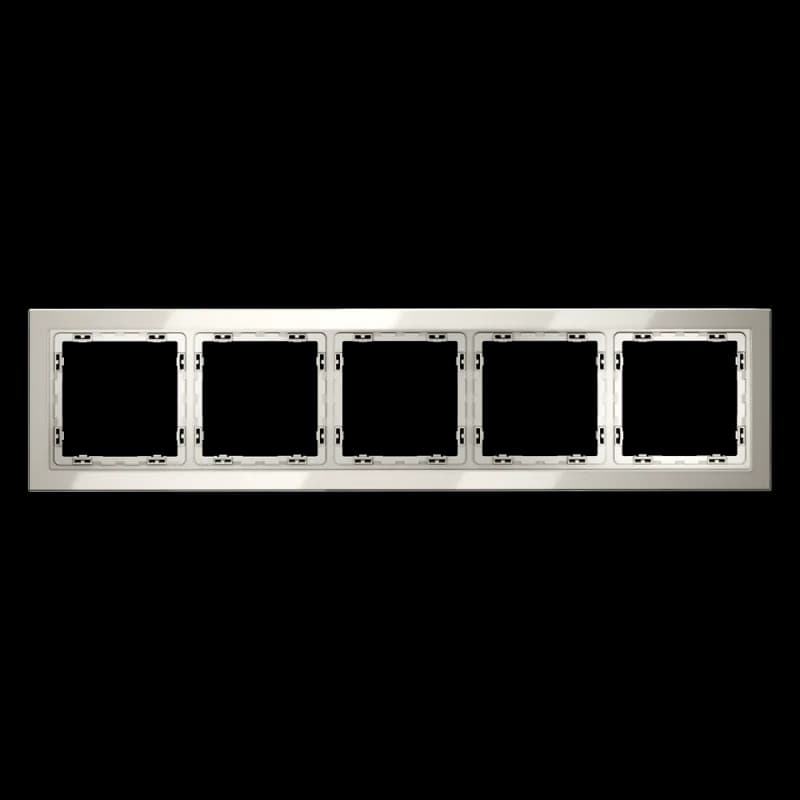 Рамка стеклянная VOLTUM S70 на 5 постов, (кашемир, стекло)