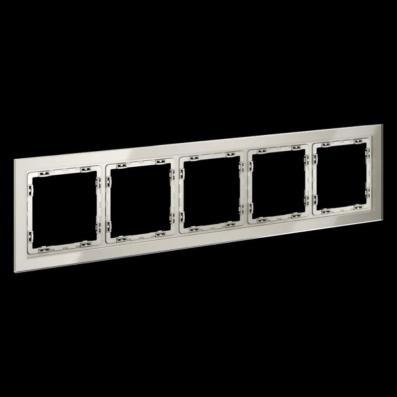 Рамка стеклянная VOLTUM S70 на 5 постов, (кашемир, стекло)