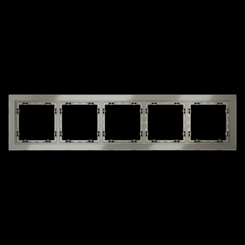 Рамка стеклянная VOLTUM S70 на 5 постов, (шелк, стекло)
