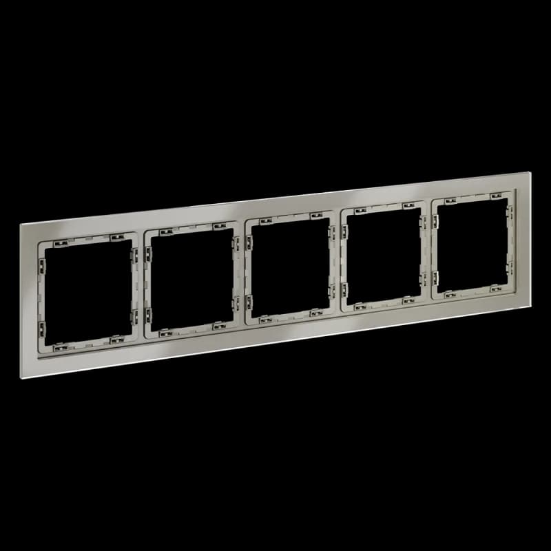 Рамка стеклянная VOLTUM S70 на 5 постов, (шелк, стекло)