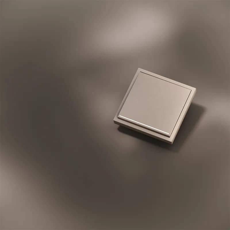 Клавиша для выключателя/переключателя одноклавишного с подсветкой, S70 Metal (платина)