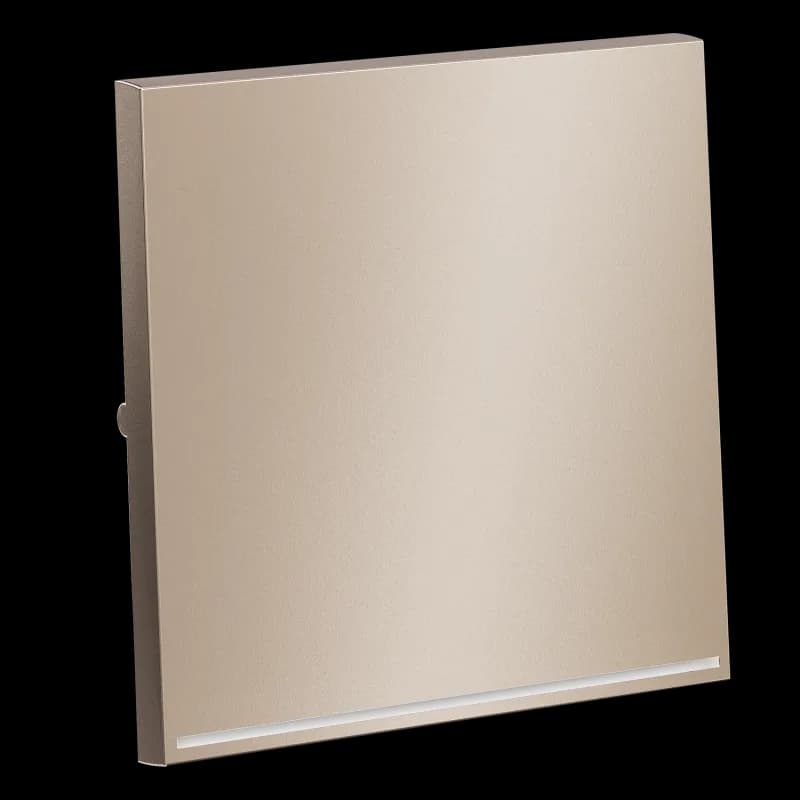 Клавиша для выключателя/переключателя одноклавишного с подсветкой, S70 Metal (платина)