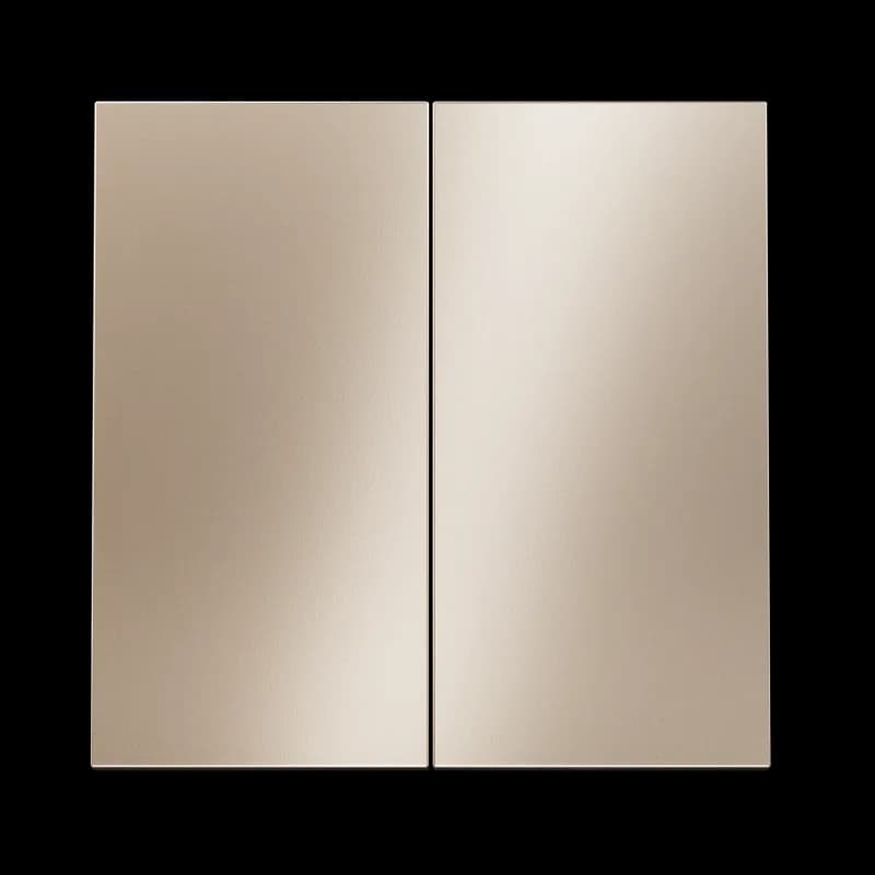 Клавиши для выключателя/переключателя двухклавишного, S70 Metal (платина)