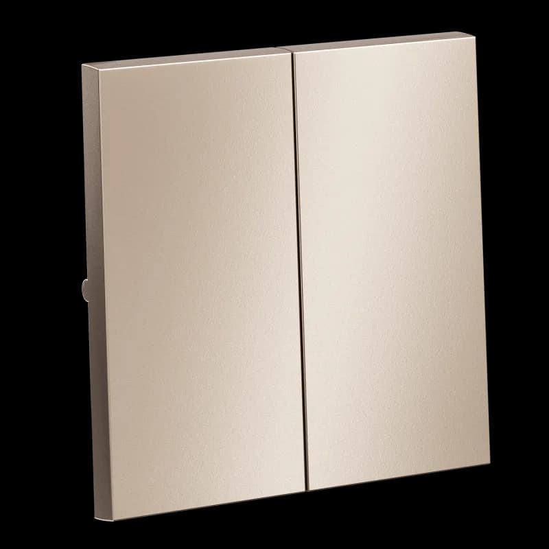 Клавиши для выключателя/переключателя двухклавишного, S70 Metal (платина)