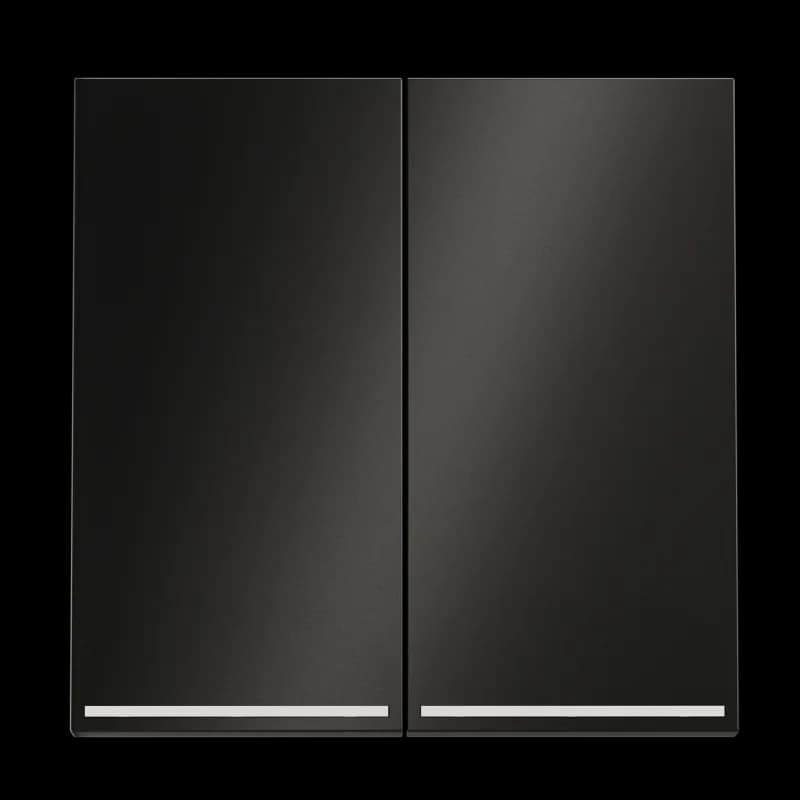 Клавиши для выключателя/переключателя двухклавишного с подсветкой, S70 Metal (антрацит)