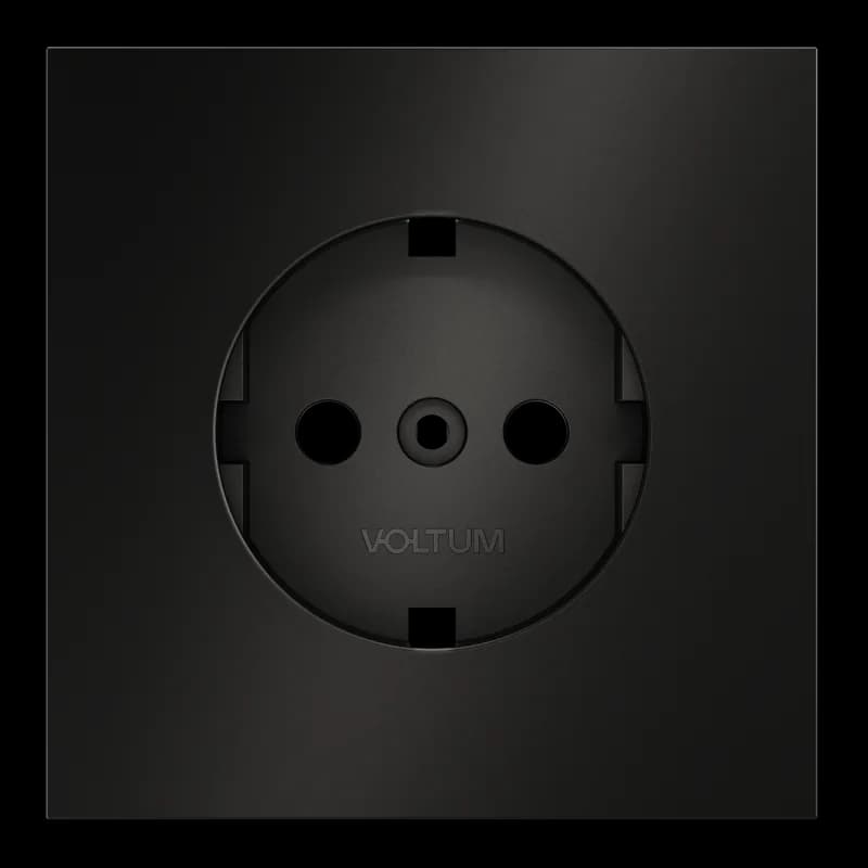 Накладка для розетки с заземлением, S70 Metal (антрацит)