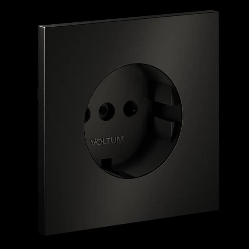 Накладка для розетки с заземлением, S70 Metal (антрацит)