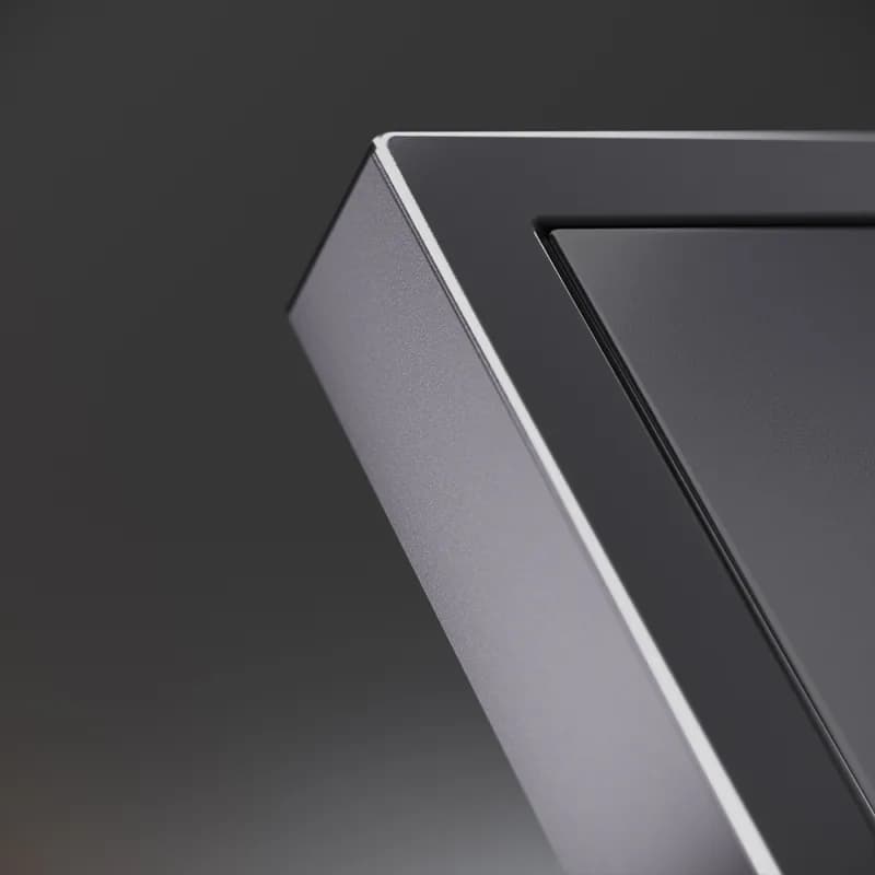 Накладка для розетки с заземлением и защитными шторками, S70 Metal (антрацит)