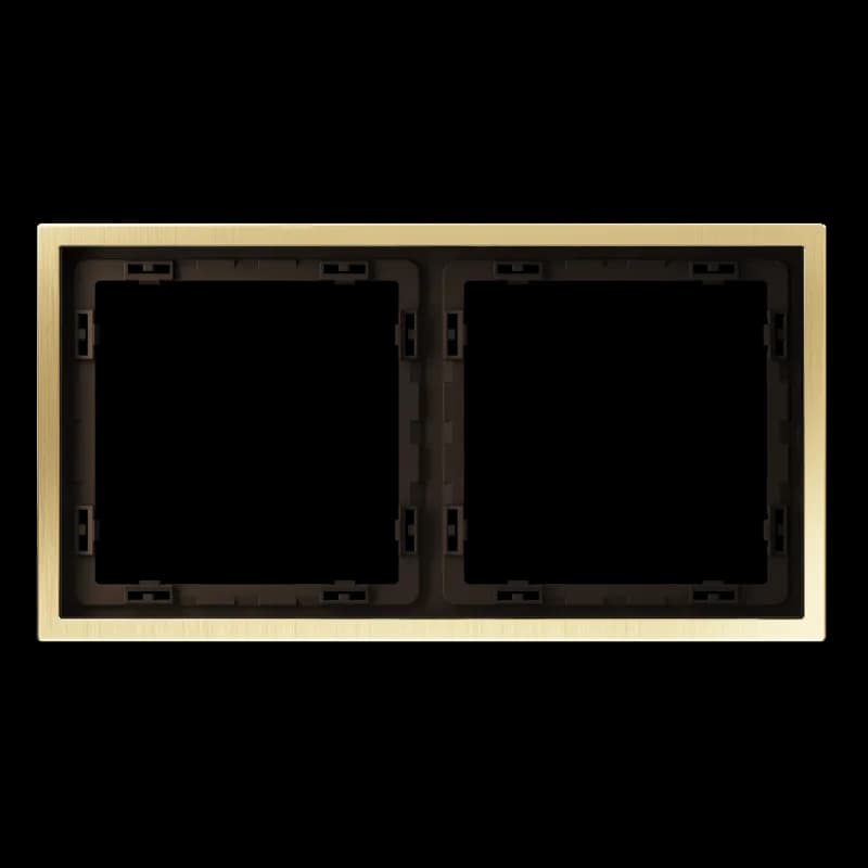 Рамка металлическая на 2 поста, S70 Metal (латунь)