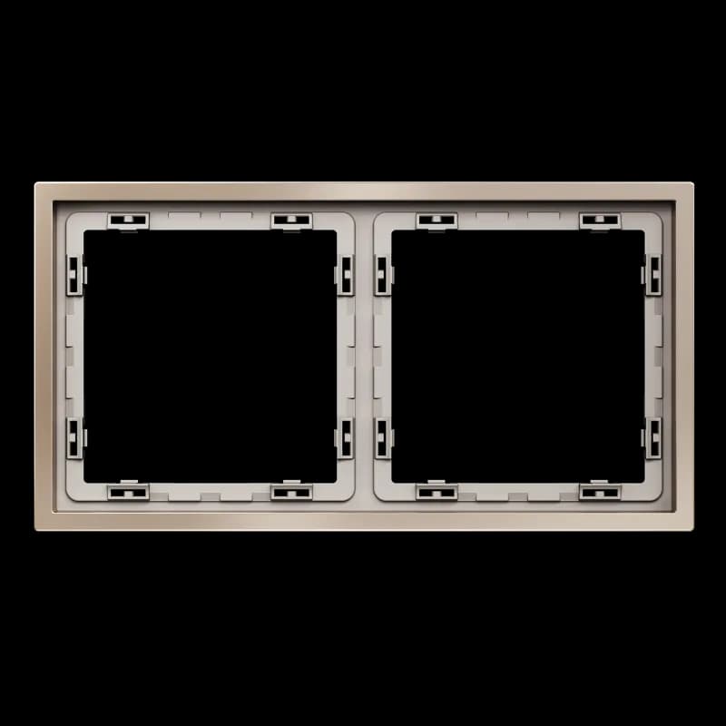 Рамка металлическая на 2 поста, S70 Metal (платина)