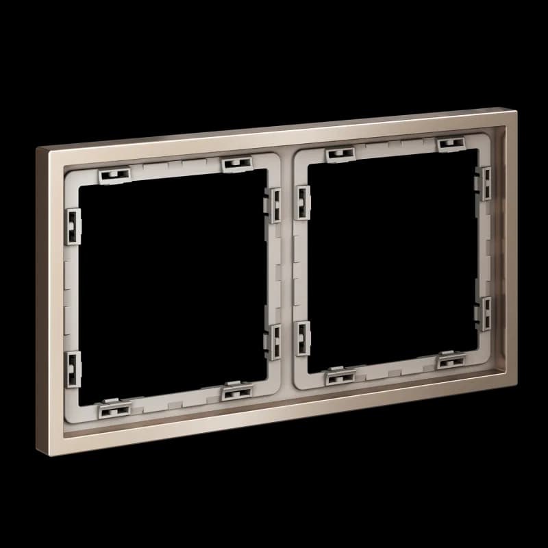 Рамка металлическая на 2 поста, S70 Metal (платина)